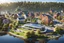 Placeholder: Sarpsborg town in Norway in year 2100 :: 8K, 3D, Octane Render, VRay, Unreal Engine 5, Hyperdetailed, intricate, HDR, extremely realistic evolution of future architecture, photorealism, colourful, blue sky over a clean environment, award winning, crisp quality, masterpiece, fantastic view, digital art, airbrush art, ink drawing, sharp focus, high contrast, depth of field