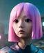 Placeholder: Anime girl cute neck head portrait, warrior costume, village, meditation, cyberpunk, 8k quality