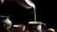 Placeholder: A cozy scene of a teapot pouring a stream of milk into a cup of tea, creating a beautiful contrast of colors.