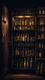 Placeholder: Si-Fi, The permanent under atmospheric lighting effects, a whole shelves of an open door home refrigerator filled with beer bottles , intricate historical moody atmosphere, eerie grimdark ambiance, complex motherboard accents, speculative fiction art. Bokeh