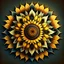 Placeholder: stylized sunflower, mandala decoration