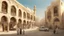 Placeholder: An old and beautiful Arab city and its streets are a light blue river radiant