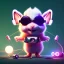 Placeholder: pixar style anamorphic cute smiling baby rabbit, smiling, cyberpunk headphone, sunglass, gangsta gold necklaces, full body, magenta puffer jacket, manila city background, dramatic lighting, hyper realistic, unreal engine 5, 16k