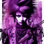 Placeholder: beautiful punk girl, hyper detailed, hyperdetailed, intricately detailed, illustration by <kilian eng> <Yoji Shinkawa>, purple tones,