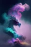 Placeholder: fog and smoke in a shape of a monsterous dragon and a colour of cosmos