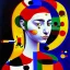 Placeholder: portrait of a woman joan miro style