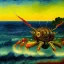 Placeholder: THE ATTACK OF THE GIANT MOSTER CRAB by van Gogh 8k