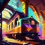 Placeholder: Embark on a cubist journey by painting a backlit train station, incorporating vivid colors and hyper-realistic textures for a captivating result.