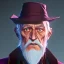 Placeholder: Portrait of a 90 year old warlock like Albus Dumbledore, Gandalf, Merlin, Sherlock Holmes and Mary Poppins