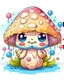 Placeholder: Tattoo design a one liquid cute kawaii baby mushroom happy, hyperdetailed intricately detailed, fantastical, surrealistic, splash screen, pastel colours, fantasy, concept art, 8k resolution, cartoon style, kawaii style, minimalist, simple