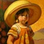 Placeholder: mexican child portret painting neoclassism whole body zoom the sun