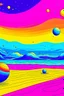 Placeholder: Summer colorful vibe beach planets