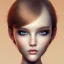 Placeholder: Young women , delicate, friendly, soft eyes, brown haar, future art,round warm look, misterous look sweet face