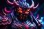 Placeholder: Carnage oni in 8k solo leveling shadow artstyle, ronin costum, galaxy mask, cover face, dynamic pose, oshare kei, hurufiyya, rtx , neon lights, intricate details, highly detailed, high details, detailed portrait, masterpiece,ultra detailed, ultra quality