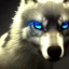 Placeholder: epic coolest wolf blue eyes in the night with black shade , 8k resolution, ultra hyperdetailed, Unreal Engine 5, ultra colorful, very small details, realistic