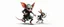 Placeholder: rat gremlin elf halfling pixie runner, airbrush and pen outline, realistic 3d rendering with high contrast background