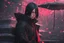 Placeholder: Itachi Uchiha in 8k nier automata artstyle, Uchiha Custom, neon effect, close picture, rain, fantasy world, intricate details, highly detailed, high details, detailed portrait, masterpiece,ultra detailed, ultra quality