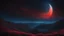 Placeholder: A stunning night sky seen from the bottom of a steep valley. millions of stars. A red half moon. exquisite realism, a masterpiece, fantasy concept art, dynamic lighting, hyperdetailed, intricately detailed, deep color, Unreal Engine, volumetric lighting, Epic cinematic brilliant stunning intricate meticulously detailed dramatic atmospheric maximalist digital matte painting