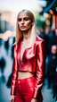 Placeholder: Insanely detailed average turkish blonde woman Wears An Elegant Outfit Combined With A Fancy Stylish colorful Crop Top, A boyfriend jean And red Stiletto, Hyperdetailed Face, Realistic Mouth Closed, sleek and straight hair, detailed beautiful face, nice body, Street Photography, full-body view, Bokeh, Natural Lighting, Canon Lens, Shot On Dslr, 64 Megapixels, Full-Body Portrait, Hdr, Award Winning Photograph