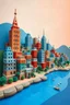 Placeholder: a city made out of cubes in wintter