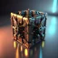 Placeholder: hellraiser cube of demons, digital painting ,8k, digital art, award winning, octane render, 4K, 3D, Unreal Engine 5 , gold and black colours,hypperrealistic,