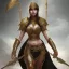 Placeholder: arab female warrior sexy big cleavage dark eyes ornate metal armour silks