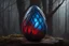 Placeholder: a blue dragonegg full of red lightning. dark horror setting. painted by Anne Stokes