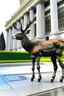 Placeholder: A realistic reindeer standing in front of congress