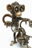 Placeholder: small cute steampunk mechanical monkey, made of metal