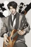 Placeholder: Half-Asian Male Cool Actor with Guitar