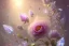 Placeholder: one big crystal subtle flower in a galactic ambiance with a very little beautiful fairy, transparent petals, delicate colors, in the foreground, full of details, smooth, bright sunshine，soft light atmosphere, light effect，vaporwave colorful, concept art, smooth, extremely sharp detail, finely tuned detail, ultra high definition, 8 k, unreal engine 5, ultra sharp focus