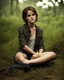 Placeholder: emma watson | The Last of Us hot,pretty face and body,full style,short hair black,