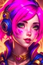 Placeholder: Portrait of Vi, from League of Legends videogame