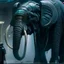 Placeholder: xenomorph elephant hybrid, photorealism, movie screen capture, horror, sci-fi, retrofuturism, based on the movie Alien, horror, terrifying