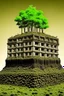 Placeholder: building growing from dirt