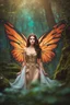 Placeholder: Photography Beautiful Lady fairy with wings straddle,background wonderland, panoramic shot ,portrait, epic fantasy