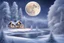 Placeholder: snowland with great brilliant christmas tree snow land moon light river Hron