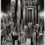 Placeholder: Gothic city,Metropolis on sea by fritz Lang,otto hung,futurismo