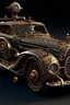 Placeholder: steampunk Mercedes hyper detailed