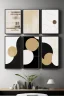 Placeholder: Modern Neutral Abstract Printable Wall Art Set of 3. Black & Beige Wabi Sabi Abstract Prints, Minimalist Zen Gallery Wall, Japandi Wall Art