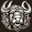 Placeholder: head and shoulders of a buffalo, sports mascot style