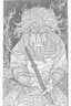 Placeholder: coloring book page of a gigantic troll holding a sword