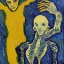 Placeholder: Boy alien and girl alien by van gogh