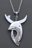 Placeholder: Orca whale-shaped white gold necklace