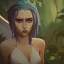 Placeholder: Real beautiful angel in burning jungle