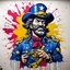 Placeholder: combine Captain Morgan and Captain Crunch, in graffiti stencil style