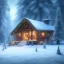 Placeholder: Mysterious christmas night, a small lonely hut, surreal atmosphere, cosmic backdrop, celestial ambience, soft lighting, very chilly appearance of the surroundings, unreal engine 5 volumetric lighting, intricate details, realistic style, 8k resolution