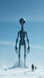 Placeholder: A giant alien creature standing in The south pole