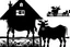 Placeholder: animal farm clipart style simple stencil