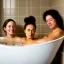 Placeholder: Women sitting in Bathtub